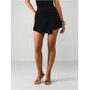 image:imageMAKEMECHIC Womens Wrap Skirt Shorts Wide Leg High Waisted Summer Business Casual Mini SkortsBlack