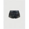 image:imageMAKEMECHIC Womens Y2k Jean Shorts Low Waist Studded Skinny Mini Denim ShortsBlue