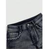 image:imageMAKEMECHIC Womens Y2k Rhinestone Jean Shorts Low Waist Embroidery Punk Denim ShortsBlue