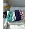 image:imageMakeMeChic Womens 2 Pack Striped Running Shorts Summer Track Workout Athletic ShortsStriped Dark Blue