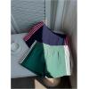 image:imageMakeMeChic Womens 2 Pack Striped Running Shorts Summer Track Workout Athletic ShortsStriped Dark Blue