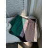 image:imageMakeMeChic Womens 2 Pack Striped Running Shorts Summer Track Workout Athletic ShortsStriped Green Black