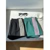 image:imageMakeMeChic Womens 2 Pack Striped Running Shorts Summer Track Workout Athletic ShortsStriped Green Black