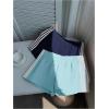 image:imageMakeMeChic Womens 2 Pack Striped Running Shorts Summer Track Workout Athletic ShortsStriped Light Blue