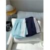 image:imageMakeMeChic Womens 2 Pack Striped Running Shorts Summer Track Workout Athletic ShortsStriped Light Blue