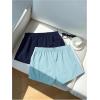 image:imageMakeMeChic Womens 2 Pack Striped Running Shorts Summer Track Workout Athletic ShortsStriped Light Blue