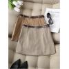 image:imageMakeMeChic Womens 2 Pack Summer Striped Mini Skirts Shorts High Waisted Skorts Business Casual OutfitsKhaki