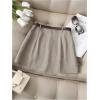 image:imageMakeMeChic Womens 2 Pack Summer Striped Mini Skirts Shorts High Waisted Skorts Business Casual OutfitsKhaki
