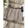 image:imageMakeMeChic Womens 2 Pack Summer Striped Mini Skirts Shorts High Waisted Skorts Business Casual OutfitsKhaki