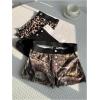 image:imageMakeMeChic Womens 3 Pack Gym Shorts Leopard Striped Polka Dots Work Out Biker Shorts Yoga LeggingsCamo Leopard