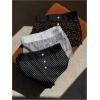 image:imageMakeMeChic Womens 3 Pack Gym Shorts Leopard Striped Polka Dots Work Out Biker Shorts Yoga LeggingsPolka Dots Leopard