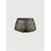 image:imageMakeMeChic Womens 4th of July Denim Shorts Sequin Sparkly Low Waist Raw Hem Cowgirl JortsBlue