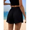 image:imageMakeMeChic Womens Beach Cover Up Shorts Tropical Swimsuit Coverups Vacation Outfit Resort WearBlack