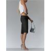 image:imageMakeMeChic Womens Bermuda Shorts Dressy Tailored Pants Knee Length Low Waisted Shorts Office Business Fall ShortsBlack