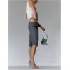 image:imageMakeMeChic Womens Bermuda Shorts Dressy Tailored Pants Knee Length Low Waisted Shorts Office Business Fall ShortsGrey