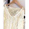 image:imageMakeMeChic Womens Boho Tops Crochet Sweater Swimsuit Beach Coverups Vacation Outfits Resort WearApricot