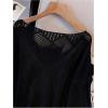 image:imageMakeMeChic Womens Boho Tops Crochet Sweater Swimsuit Beach Coverups Vacation Outfits Resort WearBlack