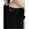 image:imageMakeMeChic Womens Boho Tops Crochet Sweater Swimsuit Beach Coverups Vacation Outfits Resort WearBlack