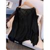 image:imageMakeMeChic Womens Boho Tops Crochet Sweater Swimsuit Beach Coverups Vacation Outfits Resort WearBlack