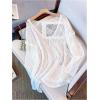 image:imageMakeMeChic Womens Boho Tops Crochet Sweater Swimsuit Beach Coverups Vacation Outfits Resort WearWhite