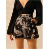 image:imageMakeMeChic Womens Boho Tropical Print Shorts Wide Leg High Waisted Beach ShortsBlack Leopard