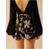image:imageMakeMeChic Womens Boho Tropical Print Shorts Wide Leg High Waisted Beach ShortsBlack Leopard