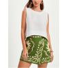 image:imageMakeMeChic Womens Boho Vacation Wrap Skirt Skorts Tropical High Waist Wide Leg Shorts SkortsGreen