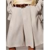 image:imageMakeMeChic Womens Business Dressy Shorts Bermuda High Waist Wide Leg ShortsApricot