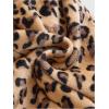 image:imageMakeMeChic Womens Cheetah Print Bow Mini Shorts Faux Fur Fuzzy Straight Leg Y2K Fall Micro ShortsBrown