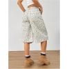 image:imageMakeMeChic Womens Cheetah Print Denim Shorts Wide Leg Knee Length Summer Jorts StreetwearMulticolor