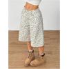 image:imageMakeMeChic Womens Cheetah Print Denim Shorts Wide Leg Knee Length Summer Jorts StreetwearMulticolor