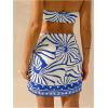 image:imageMakeMeChic Womens Cover Up Skirt Sarong Wrap Skirts Boho Tie Side Graphic Print Holiday Summer Beach OutfitsBlue