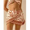 image:imageMakeMeChic Womens Cover Up Skirt Sarong Wrap Skirts Boho Tie Side Graphic Print Holiday Summer Beach OutfitsOrange