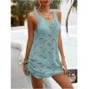 image:imageMakeMeChic Womens Crochet Beach Cover Ups Dress Open Back Drawstring Swimsuit Bathing Suit Cover UpMint Green