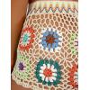 image:imageMakeMeChic Womens Crochet Swim Cover Up Shorts Sheer Hollow Out Summer Shorts Beach Vacation OutfitsMulticolor