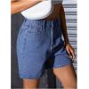 image:imageMakeMeChic Womens Denim Shorts Straight Leg Y2k Bermuda Jean Shorts with PocketsBlue