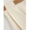 image:imageMakeMeChic Womens Elegant Dressy Shorts Pleated Wide Leg High Waisted ShortsApricot