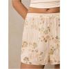 image:imageMakeMeChic Womens Floral Sequin Shorts Elastic Waist Embroidery Straight Leg Summer ShortsGold