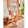 image:imageMakeMeChic Womens Floral Wrap Skirt Vacation High Waist Wide Leg Boho Shorts SkortsFloral Beige