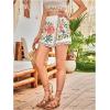 image:imageMakeMeChic Womens Floral Wrap Skirt Vacation High Waist Wide Leg Boho Shorts SkortsFloral Beige