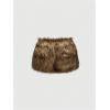 image:imageMakeMeChic Womens Fur Skirts Brown Mini Shorts Y2K Summer Fuzzy Low Waisted Skorts Concert OutfitsBrown