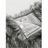 image:imageMakeMeChic Womens Fur Skirts Brown Mini Shorts Y2K Summer Fuzzy Low Waisted Skorts Concert OutfitsDark Grey