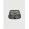 image:imageMakeMeChic Womens Fur Skirts Brown Mini Shorts Y2K Summer Fuzzy Low Waisted Skorts Concert OutfitsDark Grey