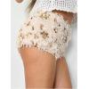 image:imageMakeMeChic Womens Fuzzy Sequin Micro Shorts Low Rise Elastic Waisted Party Club Y2K Mini ShortsApricot