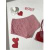 image:imageMakeMeChic Womens Gingham Mini Wide Leg Shorts Low Waist Y2k Plaid Shorts