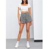 image:imageMakeMeChic Womens Gingham Ruffle Lounge Shorts Elastic High Waist Pajamas Boxer ShortsBlack and White