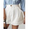 image:imageMakeMeChic Womens High Waist Wide Leg Shorts Dressy Shorts Work BusinessWhite