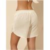 image:imageMakeMeChic Womens High Waisted Beach Cover Up Shorts Mesh Sheer Casual Loose Fit Linen ShortsApricot