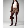 image:imageMakeMeChic Womens Houndstooth Print Belted Mini Shorts Straight Leg Winter Micro ShortsBrown