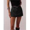 image:imageMakeMeChic Womens Jean Denim Skirt Shorts Y2k Mini Skirt Denim Skorts StreetwearBlack